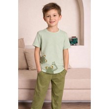Ayans Pijama Kurbağa Desenli Çocuk Pijama Takımı