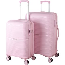 MÇS V379 Aura Y.üretim Pp Valiz 65 cm + 75 cm Siyah Set