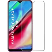 Elixem Samsung A70 Uyumlu 9H Düz Şeffaf Ekran Koruyucu Temperli Cam