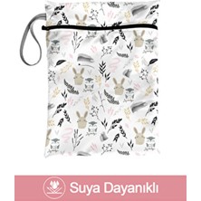 Bunnybons Tavşan - Islak/kuru Kirli Temiz Kıyafet, Mayo, Bebek Çamaşır Çantası Sıvı Itici Micro Kumaş