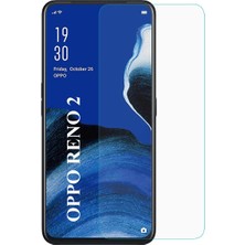 Elixem Oppo Reno 2 Uyumlu 9H Düz Şeffaf Ekran Koruyucu Temperli Cam