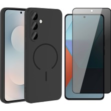 Vendas Samsung Galaxy A36 Kılıf M-Safe Şarj Özellikli Zore Meta Kapak + Hayalet Ekran Koruyucu