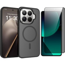 Vendas Xiaomi 15T Pro Kılıf Sert PC Arka Yüzey Wireless Şarj Özellikli Zore Flet M-safe Kapak + Hayalet Ekran Koruyucu