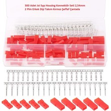 Hatfon 300 Adet Jst Sm Konnektör Seti 2,54MM 2-5 Pim Takım 4 Çeşit Şeffaf Çantada