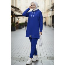 İlkimay.com Çift Cepli Kapüşonlu Ikili Takım 1668 - Indigo
