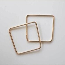 Snc Metal Ev Gereçleri Snc Metal Kare Metal Gold Çanta Sapı Çift Altın Renkli Dayanıklı Yapı ile Ergonomik Tasarım