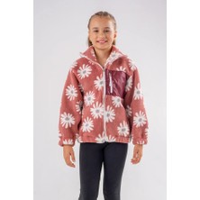 Eray Kids Kız Çocuk Papatya Desenli Polar Ceket (9-10 -11-12Y)
