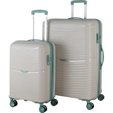 MÇS V379 Aura Y.üretim Pp Valiz 55 cm + 75 cm Siyah Set