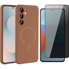 Vendas Samsung Galaxy A36 Kılıf M-Safe Şarj Özellikli Zore Meta Kapak + Hayalet Ekran Koruyucu
