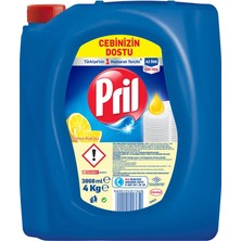 Pril 4 kg Limon Kokulu Sıvı Bulaşık Deterjanı Etkili Temizlik ve Ferah Koku Sunar