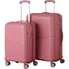 MÇS V379 Aura Y.üretim Pp Valiz 65 cm + 75 cm Siyah Set