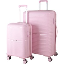 MÇS V379 Aura Y.üretim Pp Valiz 55 cm + 75 cm Siyah Set