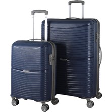 MÇS V379 Aura Y.üretim Pp Valiz 55 cm + 75 cm Siyah Set