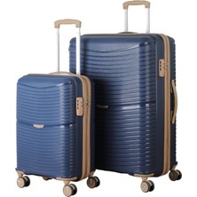 MÇS V379 Aura Y.üretim Pp Valiz 55 cm + 75 cm Siyah Set