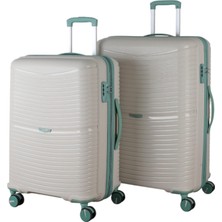 MÇS V379 Aura Y.üretim Pp Valiz 65 cm + 75 cm Siyah Set