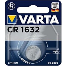 Varta CR1632 Lityum 3V Pil 1 Adet Uzun Ömürlü Hızlı Şarj Özellikleri ile Güçlü Kapasite
