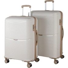 MÇS V379 Aura Y.üretim Pp Valiz 65 cm + 75 cm Siyah Set