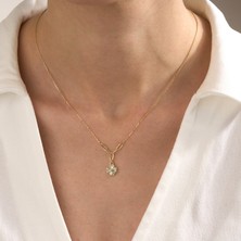 Gold Marley 14 Ayar “luminous Blossom” Işık Çiçeği Altın Kolye