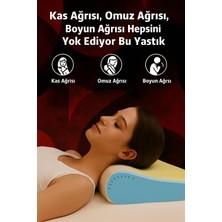 İnterbed Ortopedik Visco Jel Yastık Boyun Destekli Viskon Kılıflı 60X40X14-12 cm