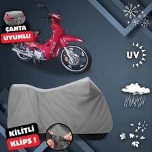 ULTRASHOP Çelik Motor Cup 110 Motosiklet Brandası Su Geçirmez Topcase Arka Çanta Uyumlu Dış Ortam Motor Branda