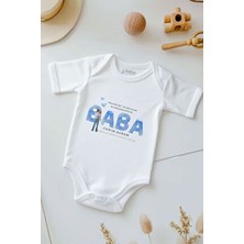 Lilabio %100 Pamuk Unisex Babalar Günü Bebek Body Zıbın Baskılı Tasarım