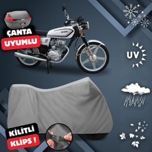 ULTRASHOP Çelik Motor Classic 125 Motosiklet Brandası Su Geçirmez Topcase Arka Çanta Uyumlu Dış Ortam Motor Branda
