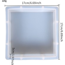 Hobiflex Silikon Kalıp Ithal Kare Orta Boy Taş Tozu Kalıp Epoksi Reçine Silikon Kalıp HB150-0121