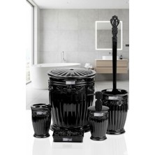 Okyanus Home Sultan Banyo Seti Siyah Suya Dayanıklı Malzeme ile Şık Tasarım