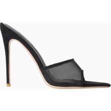 Gianni 120 File ve Süet Siyah Terlik, Modern Lüks ve Yüksek Topuk Şıklığı