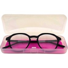 Optic Plus Şeffaf Plastik Gözlük Kutusu (Kurum Kutusu) Pembe