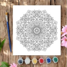 Chve Design 20X20 Tuval Boyama Seti Etkinlik Mandala Çiçek Boyama Seti