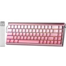 Aula Hero 68 He Manyetik Klavye Trigger Switch 8000Hz Rgb Neon Tkl Hot Swap Oyuncu Klavyesi Pembe