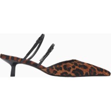 Schutz Fresh Boho 53MM Topuklu Leopar Desenli Deri Mules, Şık ve Cesur Tasarım