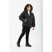 Kız Erkek Çocuk Su ve Rüzgar Geçirmez, Iç Polar, Kapüşonlu, Cepli, Kışlık, Şişme Mont & Kaban RB-450
