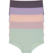 Miss Blue Moon Kadın Pamuklu Fitilli Külot 5'li Paket Örme Kumaş ile Rahat Tasarım 5460