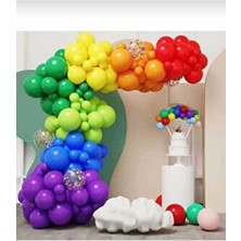 Kalisan 51 Zincir Balon Seti Çok Renkli 105 Adet 12 Ve 5 İnç Balonlarla Parti Kutlamaları İçin