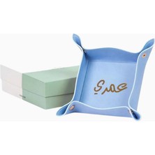 Silsal Omri Vegan Deri Catchall Tepsi, Altın Yazılı