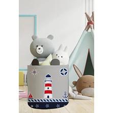 Talia Home Denizci Sailor Desen Çocuk ve Bebek Odası Düzenleyici Oyuncak Veya Kirli Sepeti TLAS-089