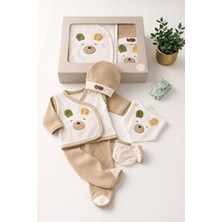 Yeni Doğan 5 Li Hastane Çıkış Seti Zıbın Seti Bebek Hastane Çıkışı Hediyelik Hastane Çıkışı