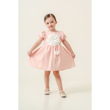 Eray Kids Kız Çocuk Büyük Çiçek Detaylı  Özel Gün Doğum Günü Abiye Elbise