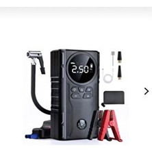 Castu CS61 Plus Max 12.000 Mah-Araç Akü Takviye / Araç Lastik Şişirme Powerbank Sos Güçlü El Feneri