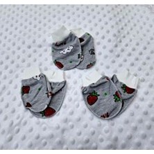 Berkay Sundan Gri Pamuklu Desenli Bebek Eldiveni 3 Çift Kış Sezonu İçin