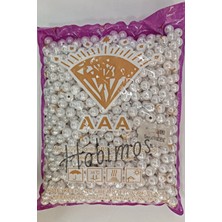 Hobimos 500GR 10MM Beyaz Renk A Kalite Plastik Inci Boncuk, Takı Yapım Boncuğu (~850 Adet) Toptan