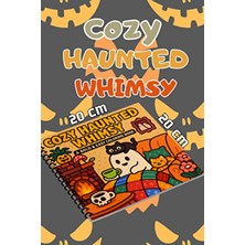 Pink Swan Craft Pink Swan 20X20 cm Büyük Boyama Kitabı Cozy Haunted Whimsy Bold And Easy Çocuklar ve Yetişkinler İçin