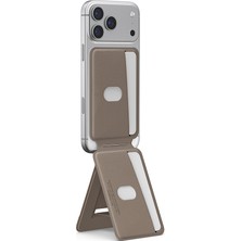 Skinarma Axis Serisi Foldable Stand Özellikli Deri Tasarımlı Kartlık Haki