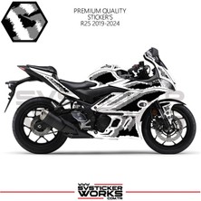 Yamaha R25 Kaplama Sticker Air Brush Motor Kaplama Modeli Hazır Kit 2019 / 2024 Uyumlu