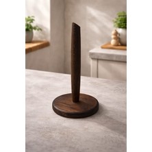 Elizi Ahşap Ceviz Rengi Ahşap Lüks Kağıt Havluluk Konik Kesimli