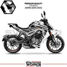 Sv Sticker Works Cfmoto NK250 Kaplama Sticker Air Brush Motor Kaplama Modeli Hazır Kit 2024-2025 Model Uyumlu