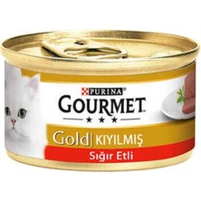 3 Adet Purina Gourmet Gold Sığır Etli Yetişkin Kıyılmış Kedi Konserve 85 gr