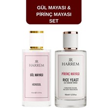 Harrem Gül Mayası-Pirinç Mayası Set Aydınlatıcı ve Nemlendirici Tüm Cilt Tipleri İçin 110 ml